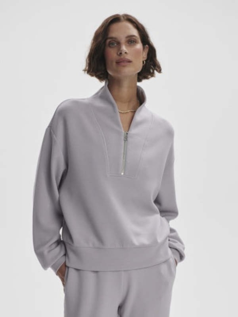 Varley Davidson Light Lavender Half-Zip Women's Sweatshirt Size Small